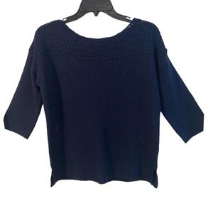 Ralph Lauren ladies medium knitted light weight sweater boat neck 3/4 sl…